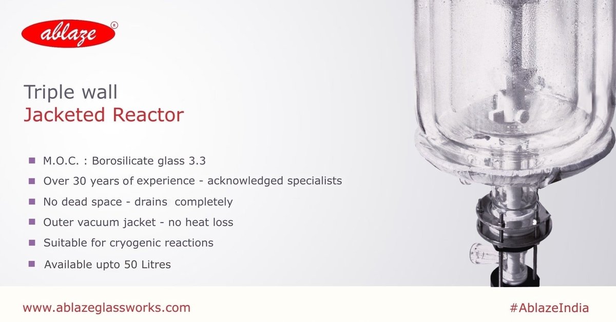 AblazeGlass's tweet image. #glass #scientific #jacketedreactors #cryoreactors #kilolab #AblazeIndia
For more info,visit ablazeglassworks.com