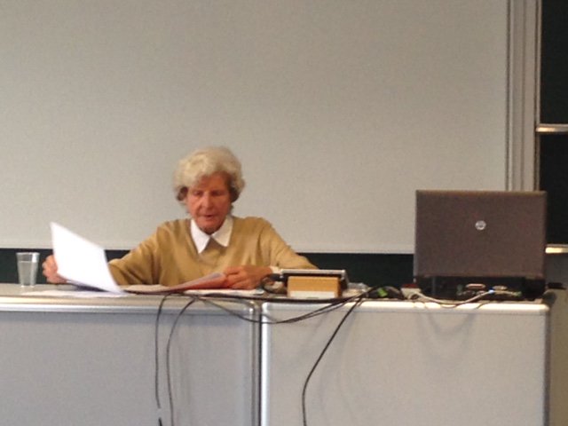 Ingetraut Dahlberg, founder of ISKO, talking at #csww16 about relationships between classification syst. &amp; Sem. Web