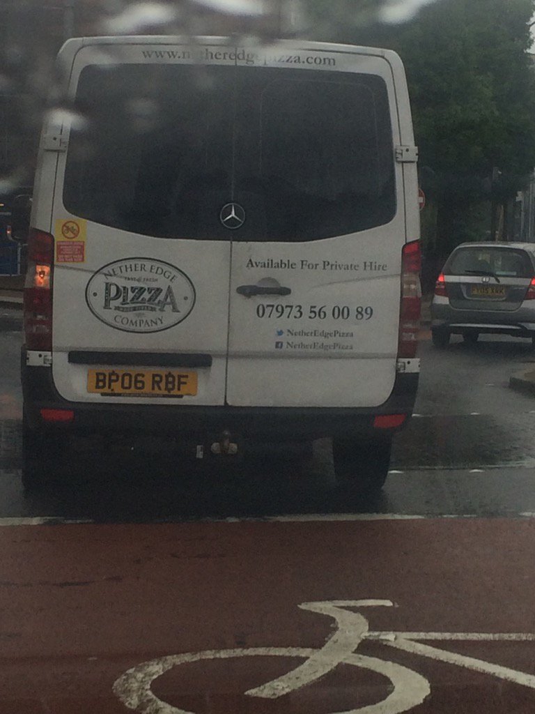 jamesredbush's tweet photo. @NetherEdgePizza saw your van this morning and all I can think about is pizza4breakfast #waittillthurs #crossscythes https://t.co/6X7eoh0ISV
