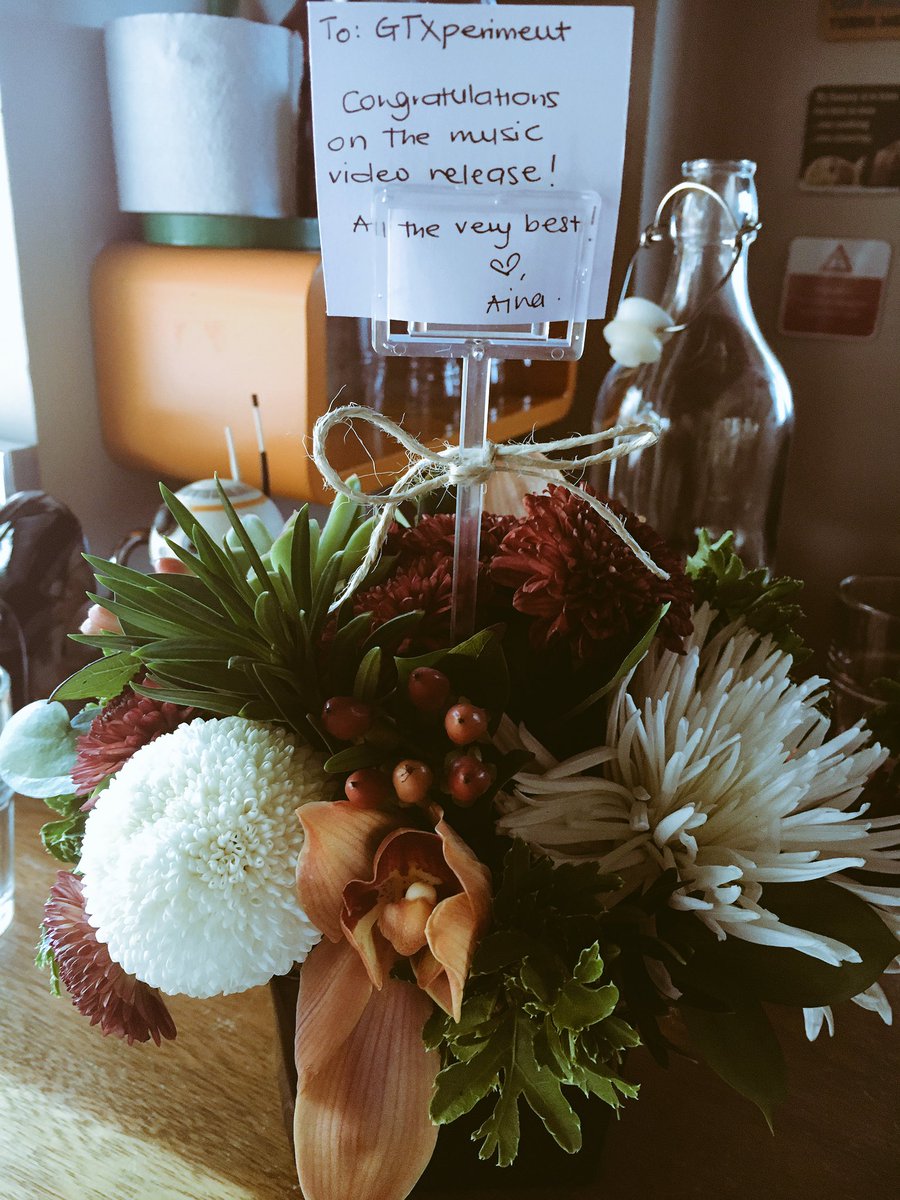 GTXperiment's tweet photo. Lovely flowers we received from #fleuraway for our #OffTheLedge music video release! Thanks Guys! https://t.co/pGPjzCWxtP