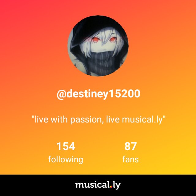 This musical.ly user is really cool. Follow @ destiney15200