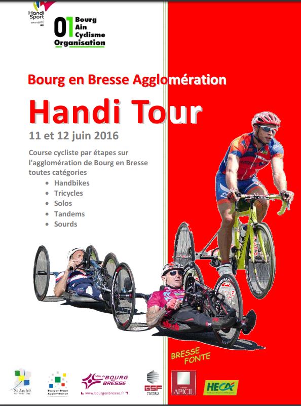 HANDI TOUR - 3 Et. - Organisé par HANDISPORT et le BACO
Tous les  classements  sont sur combac01.blogspot.fr