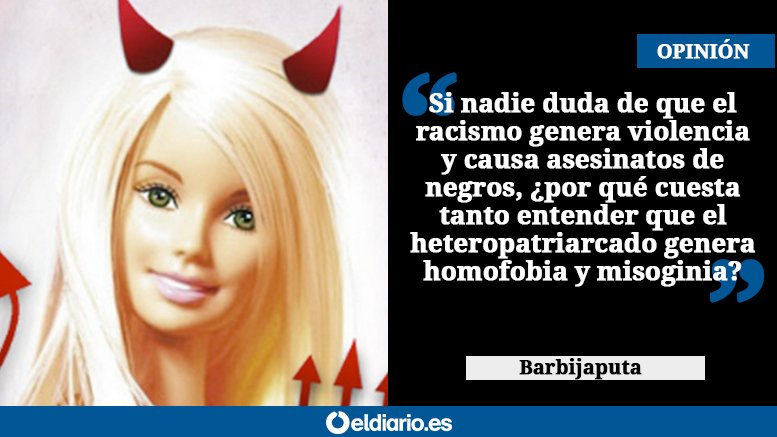 eldiarioes's tweet image. OPINIÓN | ¿Cómo va a ser culpa del heteropatriarcado si no sé qué es eso? eldiario.es/zonacritica/va… Por @Barbijaputa