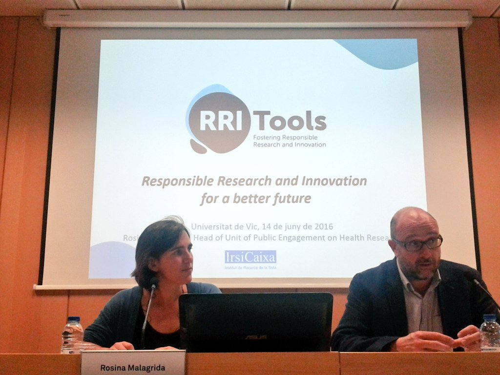 UDivulga's tweet photo. #RRI conference with @RosinaMalagrida is begining right now at #IWHE week @IrsiCaixa https://t.co/pgEyvOVWul