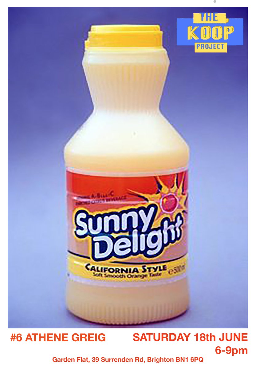 TheKoopProject's tweet image. Join the delightful @athenegreig this sunny Saturday 6-9pm for KOOP #6 - The good stuff kids go for!! #art #brighton