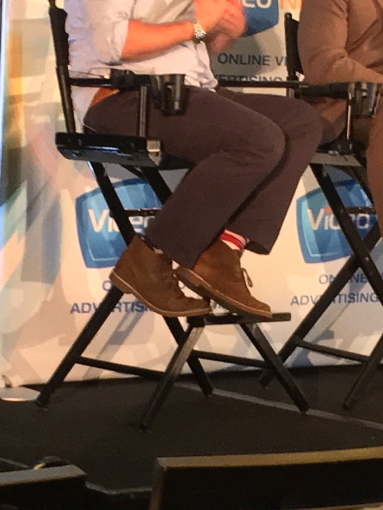 DKPlacements's tweet photo. Captain America of Digital @mikegermano of @VICE  bringing serious sock swag &amp; digital knowledge to #VideoAdSummit https://t.co/9L3aG8g0U2