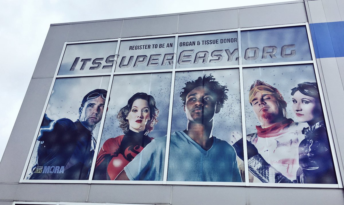 DonateLifeMS's tweet photo. We've done it again. We've wrapped our CEO's window to promote our new campaign! #itssupereasy #donatelifems https://t.co/Sl3IRDsKEy