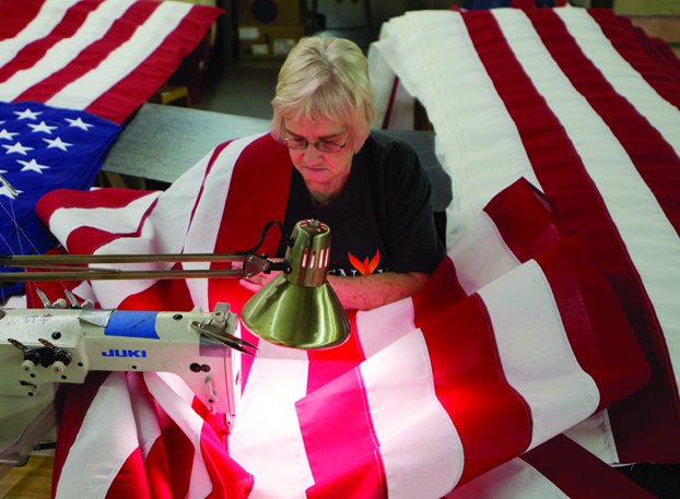 SourceAmerica's tweet photo. In honor of Flag Day, read how #PWD are making flags that are 100 percent "made in America." https://t.co/4SKFQyXrmC https://t.co/wQn4SlKhBY