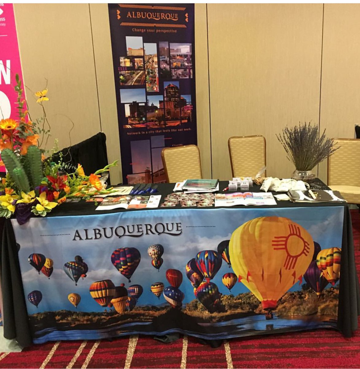 MeetABQ's tweet photo. Another great day at #WEC16! Stop by the #Albuquerque table and say hello to Jennifer! https://t.co/tCzVOKTvMD