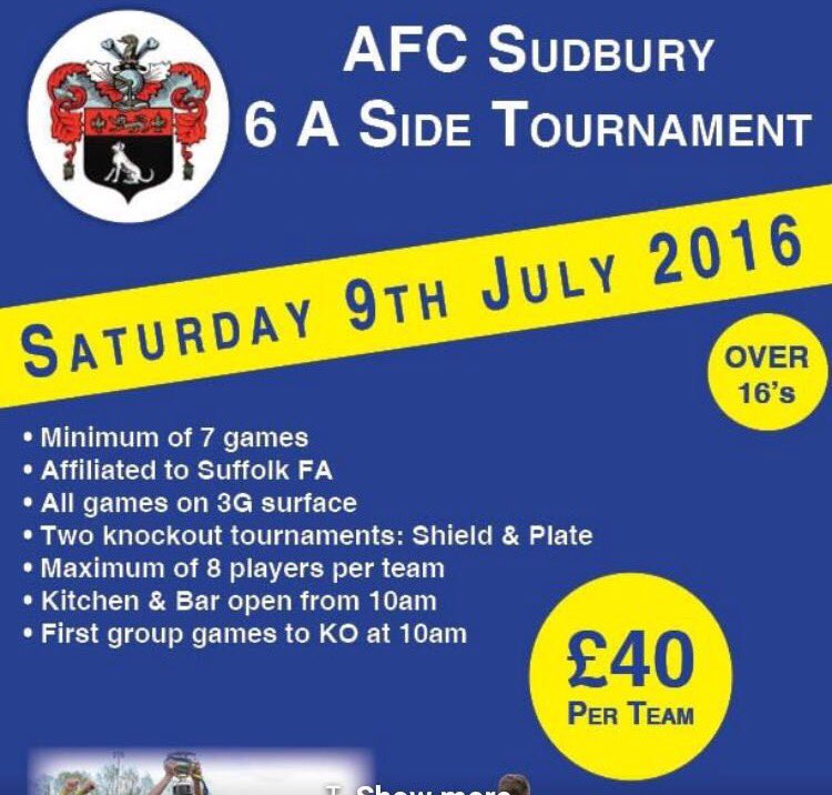 FCSwagger_'s tweet photo. 🏆 | The Swagger's next tournament is on Saturday 9th July at @AFCSudbury #6ASide #OurYear #AwayDays https://t.co/hdZX2rTLSb