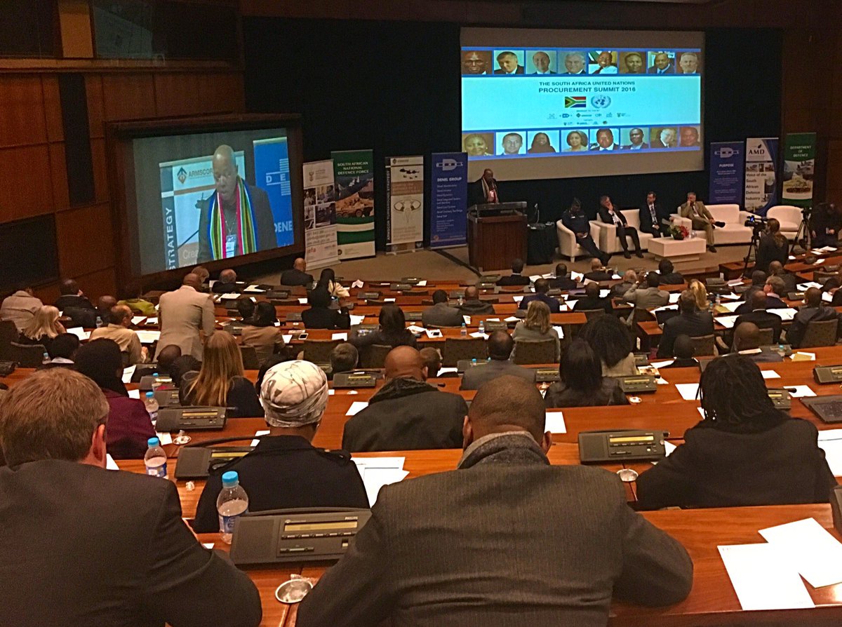 ProudlySA's tweet photo. "How to pave the way forward for SA industry to deliver to UN African peacekeeping ops" panel facilitated by our CEO https://t.co/LJKt1rTVR4