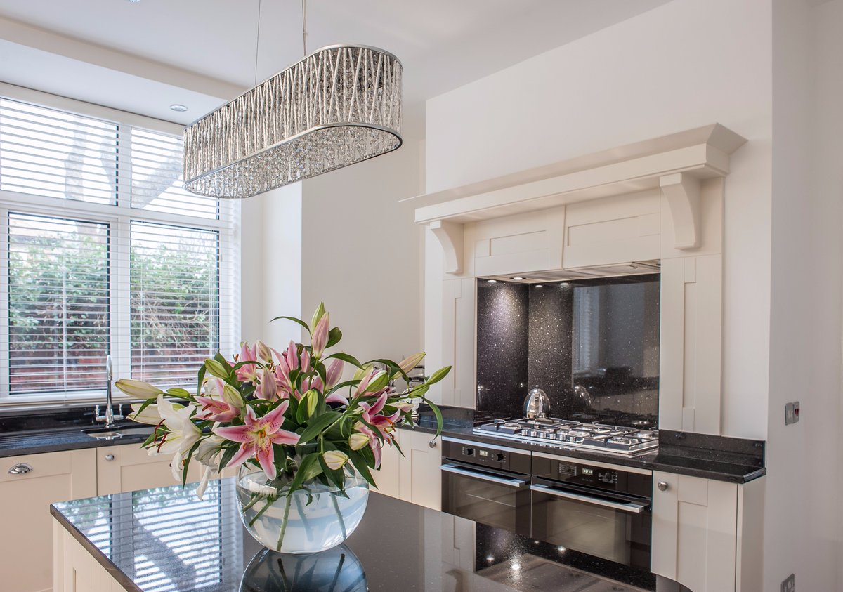 Our hand-painted kitchens boast solid timber doors - looks amazing in #FarrowandBall colours! #handpaintedkitchens