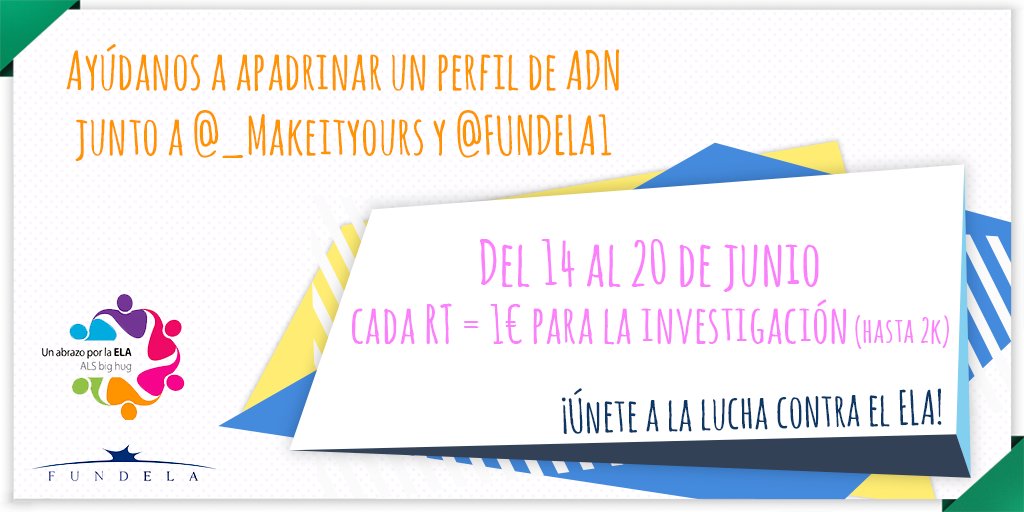 elcorteingles's tweet photo. ¡Ayúdanos a apadrinar un perfil de ADN junto a @_Makeityours y @FUNDELA1! https://t.co/EQOYaOo9mG