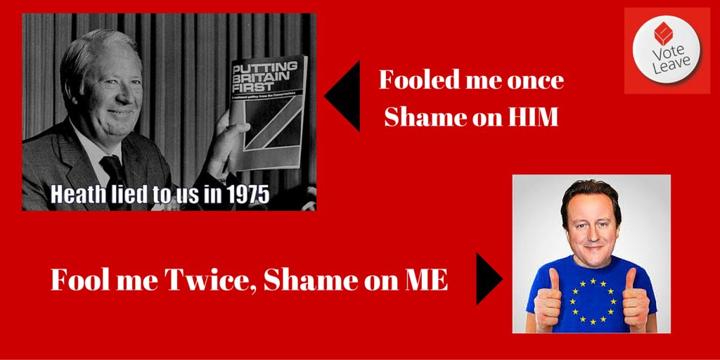Freeas4bird's tweet photo. #EUref #VoteLeave #BrexitBusTour @StrongerIn Putting right what some of us did wrong in1975 https://t.co/iHHga1Ifnj