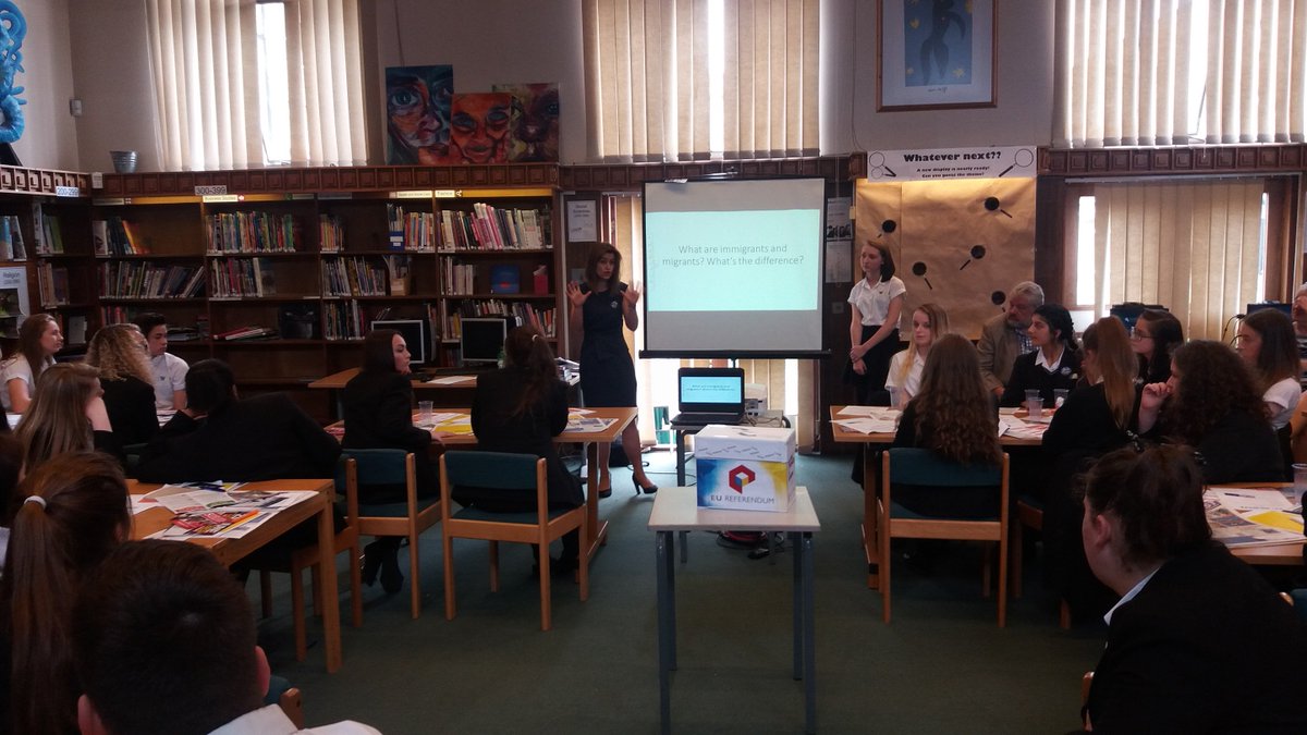 Jo Cox MP (@jo_cox1) on Twitter photo The #EUref debate <a href="/WMount/">Whitcliffe Mount</a> in Cleckheaton was excellent. Lots of interest and great questions from students #Remain The #EUref debate <a href="/WMount/">Whitcliffe Mount</a> in Cleckheaton was excellent. Lots of interest and great questions from students #Remain
