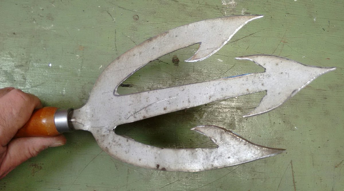 prodsteve's tweet image. From a sheet of steel halfway to an evil prop #SinisterNickyFilm #propbuild #indiefilm for @enigmatic_uk