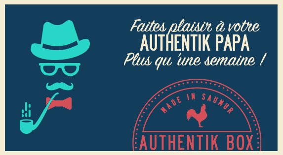 AuthentikBox's tweet image. Plus qu'1 semaine avant la fête des pères! Le cadeau parfait? bit.ly/1YYOfXB   #Fetedesperes #LoireValley