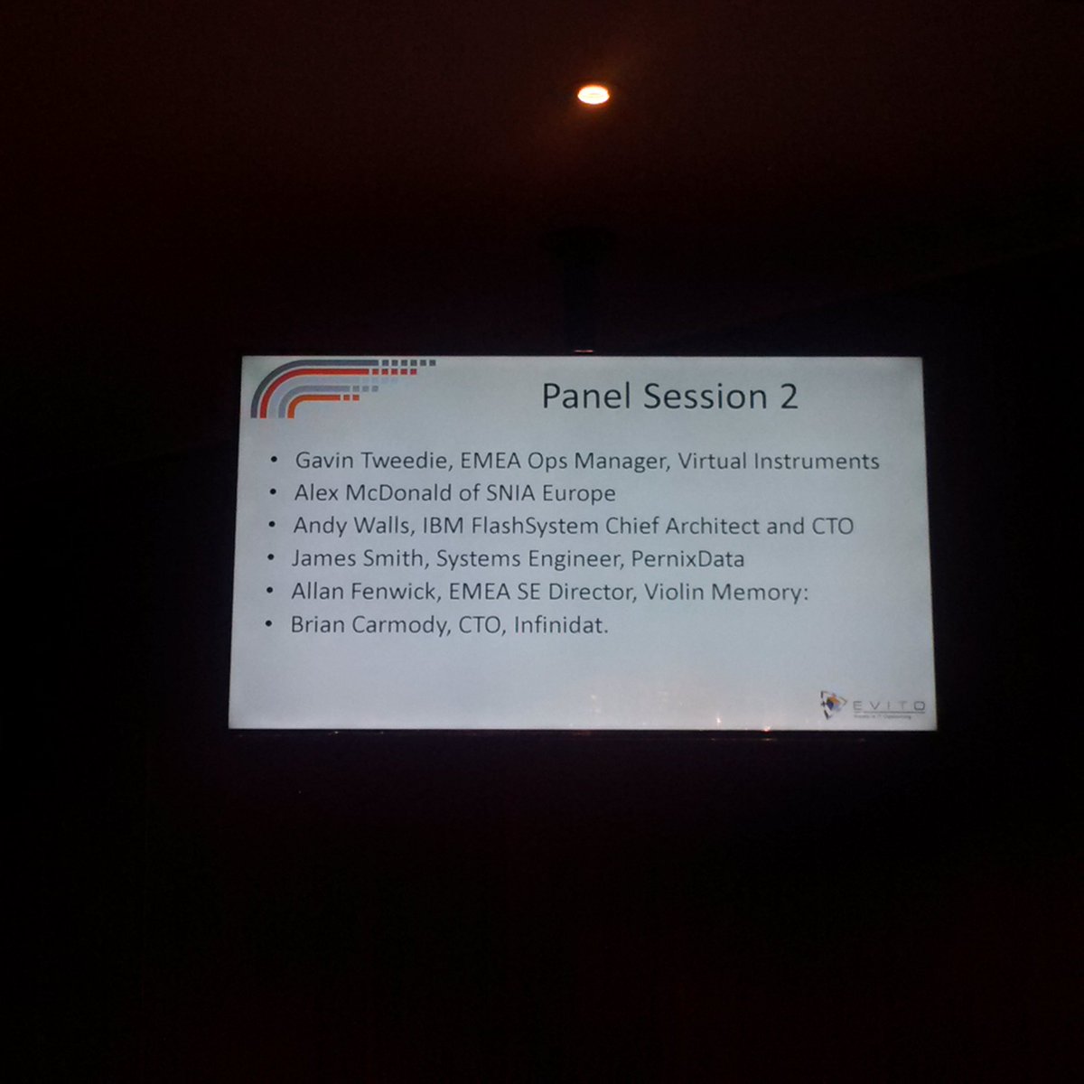 SSDFlashForward's tweet photo. Second panel at #SSDFlashLondon: @Virtual_Inst @INFINIDAT @SNIA_Europe @IBMStorageUKI @PernixData and @ViolinMemory https://t.co/FeAG1yDwnp