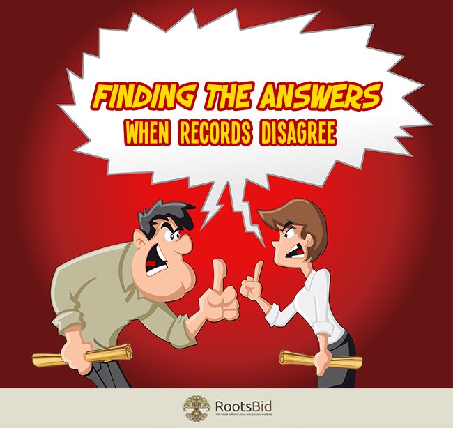 RootsBid's tweet photo. What do you do when your #genealogy #records disagree? #assess #confirm #RootsBid https://t.co/sQFkUt0Gzy https://t.co/SAXnZC0VnN