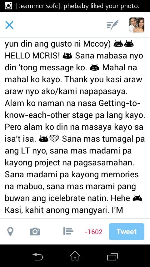 TeamMcRisOFC's tweet photo. HAPPY MONTHSARY MCRIS! 💛 Sana mabasa niyo. Hehe! Iloveyousomuch @hashtag_mccoydl @MissMarisRacal 

MCRIS 5EVER KILIG https://t.co/ZvuFgxvXN4