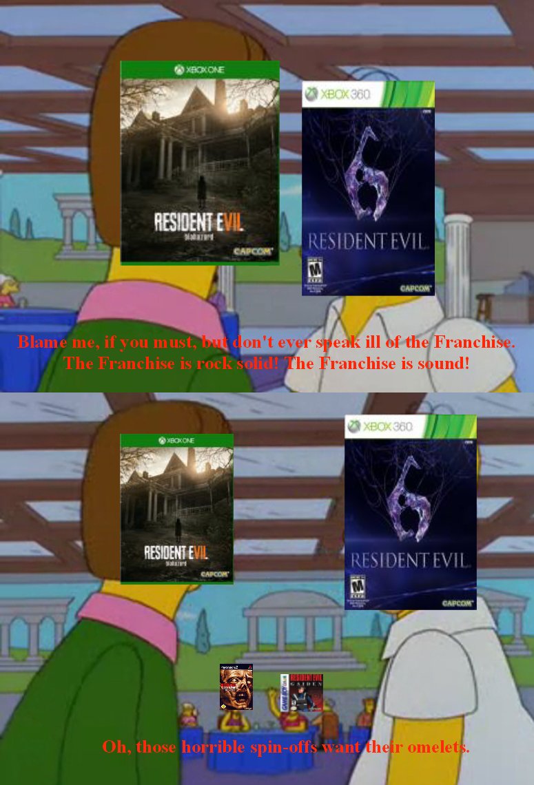RobBagz's tweet photo. #ResidentEvil #RE6 #Residentevil7 #meme https://t.co/o9ZbDMdxqX