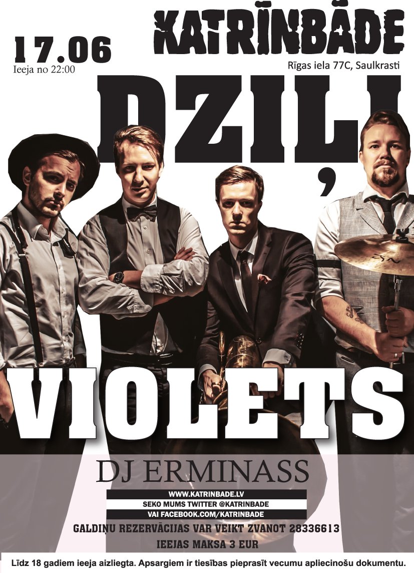 Katrinbade's tweet photo. Piektdien, 17.06, @Katrinbade ar fantastisku koncertu fantastiska grupa "Dziļi violets"! #dziļiviolets #saulkrasti https://t.co/JkpkEsjggX