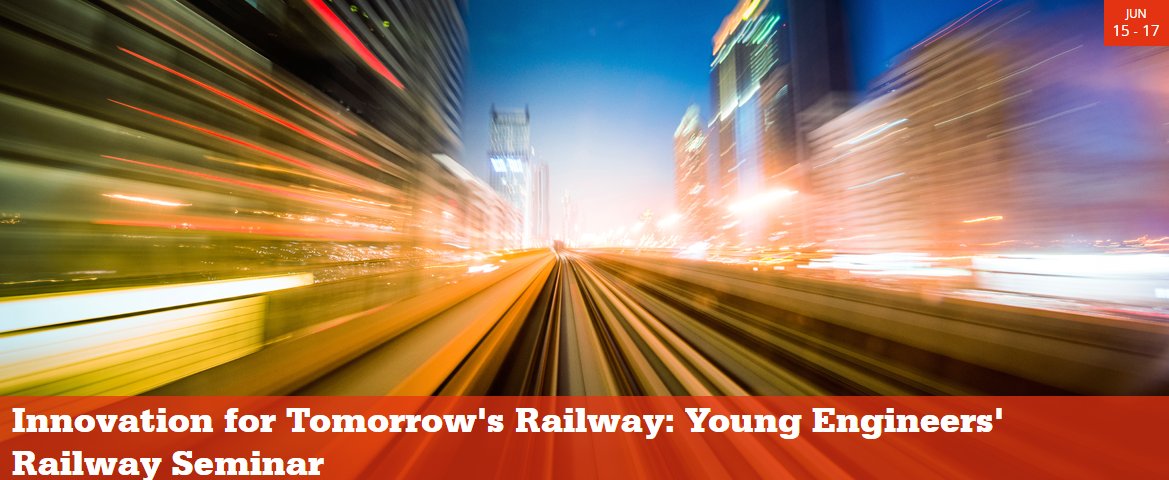 RailAnalysis's tweet image. Innovation For Tomorrow&apos;s Railway
Young Engineers Railway Seminar
15 - 17 June 2016 One Birdcage Walk, London
#Imech