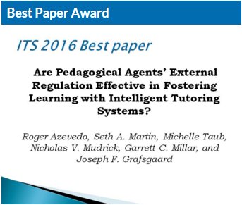 LeasLearning's tweet image. #its2016 best paper (#LearningAnalytics) about #pedagogical agents