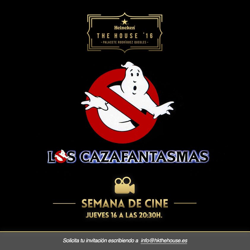 KissingRoomHK's tweet photo. 'Los Cazafantasmas' y #Heineken visitan #HKTheHouse el jueves! 🎥

Pide tu invitación en info@hkthehouse.es

#Incabe https://t.co/c5QCVyhtQm