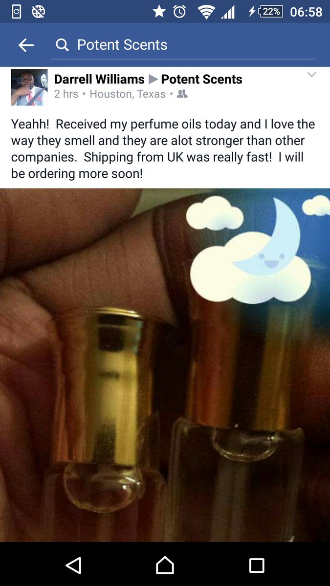 PotentScents's tweet photo. Some #Feedback From A Customer In #Texas! #Grateful! Our Clientel Spreading Across The #World.

#ComeToYourScentses https://t.co/hkSgEv7SYd