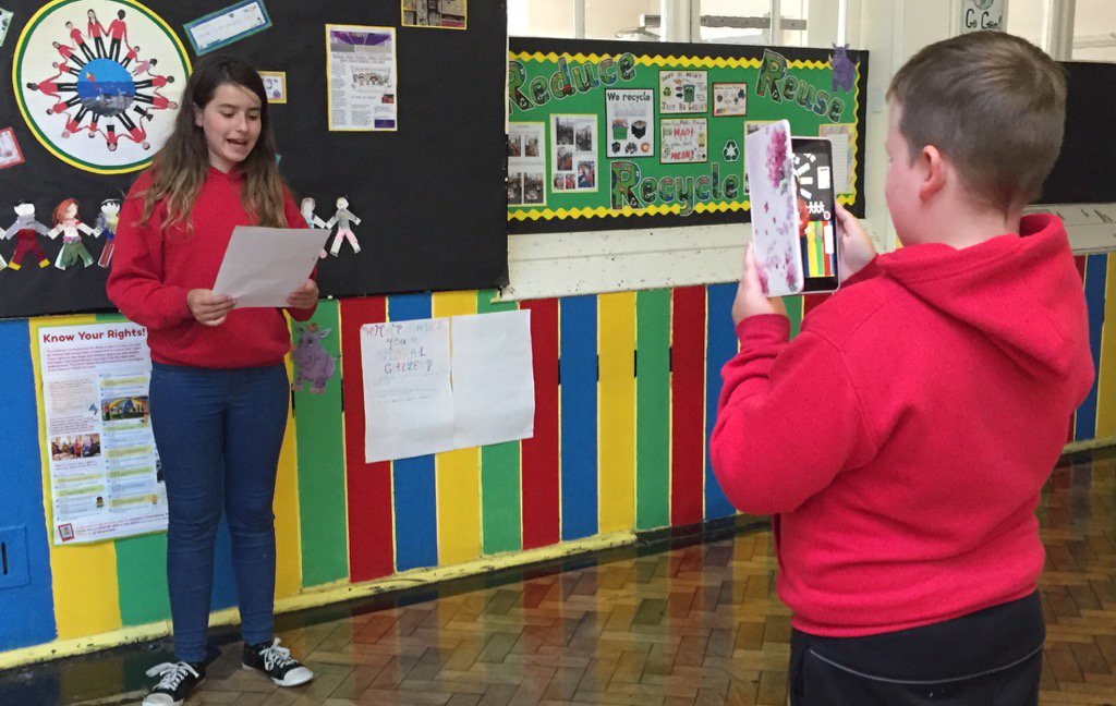 TerraceRoad's tweet photo. Y6 have written and recorded a manager's half-time pep talk to the Welsh football team. Super stuff #trplit https://t.co/MgaKSAWmR3