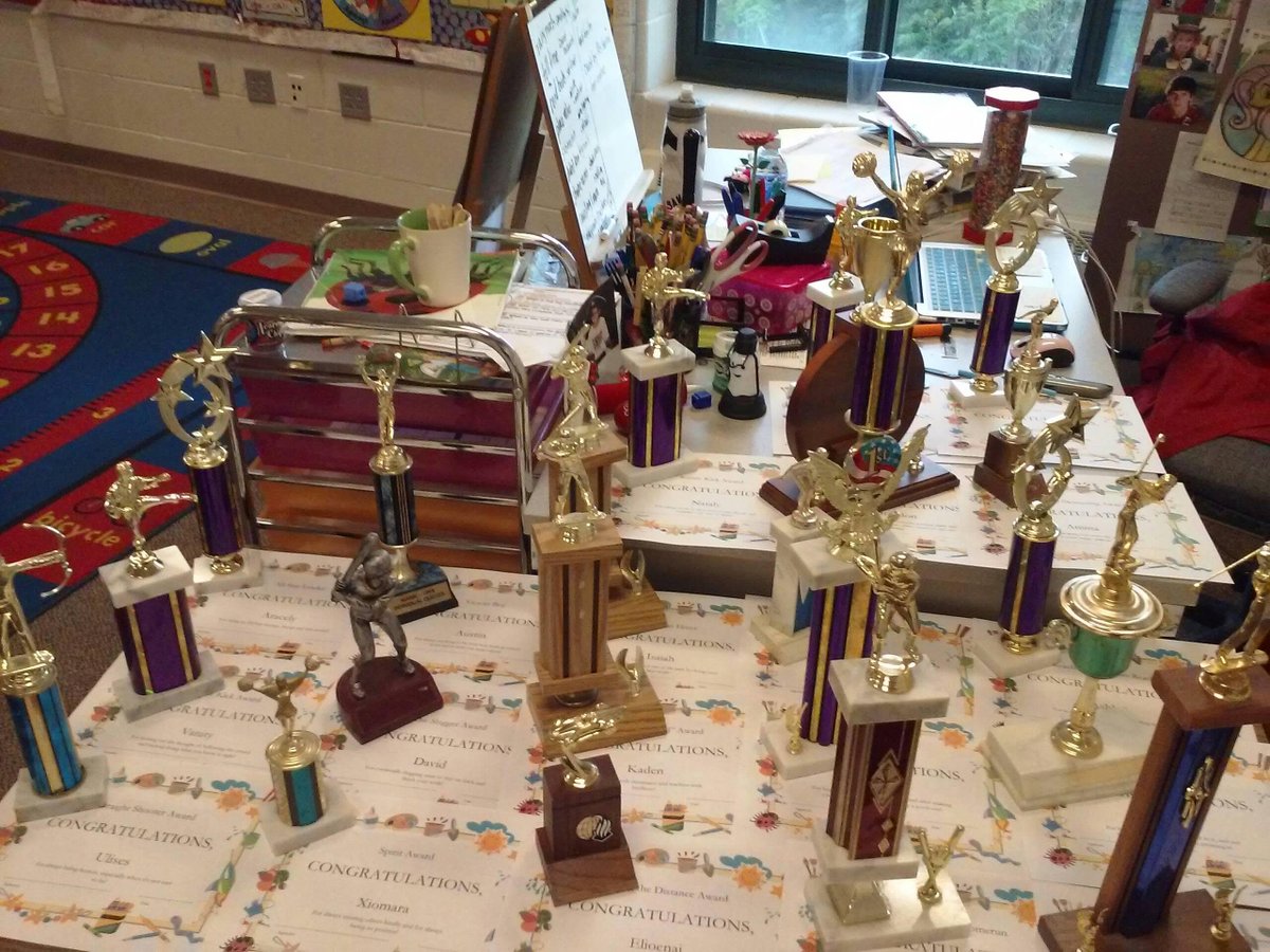 irishwahine's tweet photo. It's all been worth the work. As I passed out trophies one little guy yelled "I really am a winner!" @GodfreyLeeEcc https://t.co/mdBmVnvIbD