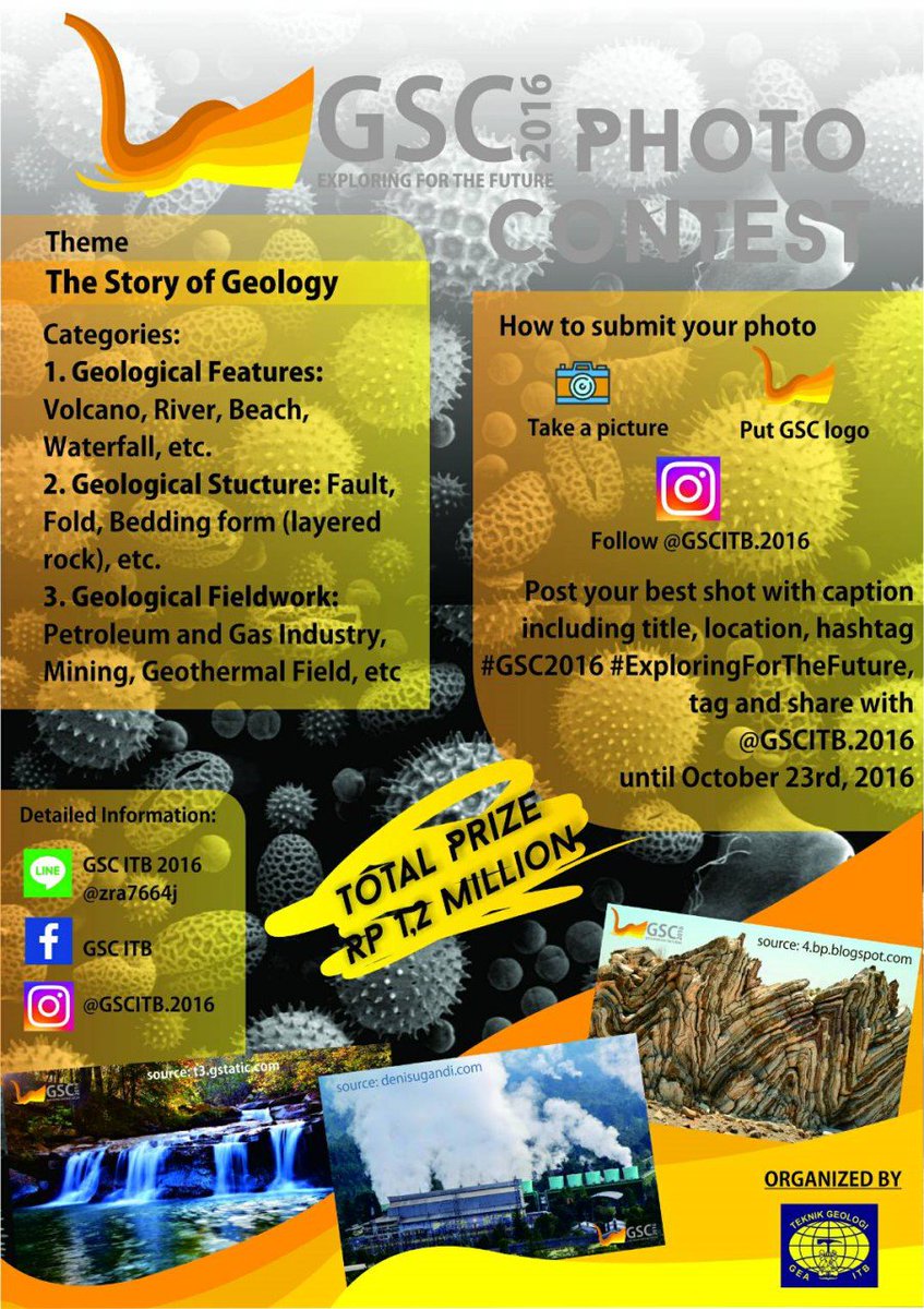 [GSC PHOTO CONTEST]
GSC menghadirkan inovasi baru Photo Contest bertema "The Story of Geology". Yuk ikutan brur!