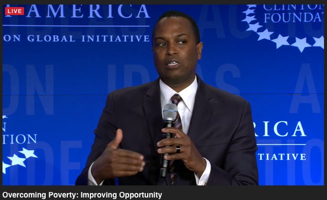 ChildDefender's tweet photo. It's not just good work. #PromiseNeighborhoods have a strong results framework. @policylink's @mikemcafee06 #CGI2016 https://t.co/2qvSSMResQ