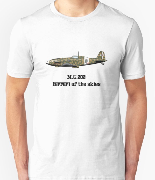 Antillesgraphic's tweet photo. Ferrari of the skies https://t.co/3n8D5zqAZF #tshirt #MC202 #Ferrari #WWII #aircraft https://t.co/UmjN3CvIrT