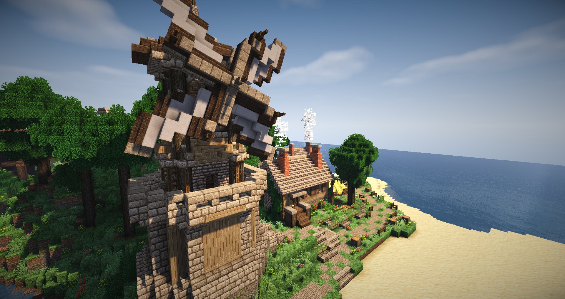 レナズン じゃがバター味 マイクラファンタジー風建築 With Building Friend S 5日目の成果 お人形と誕生日キャンドルできた W あと風車も W T Co Ykuqhjnhyz Twitter