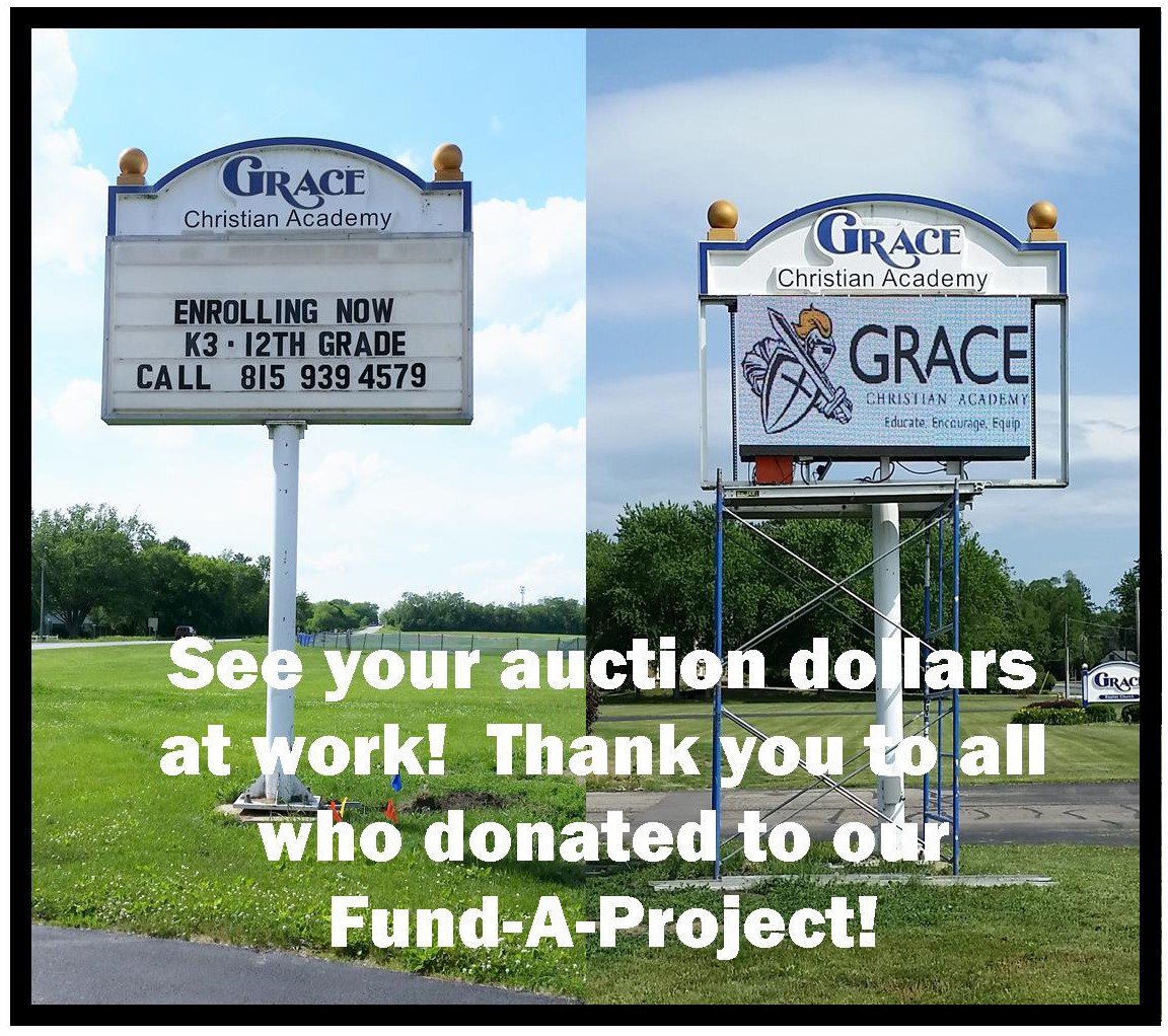 GCA_K3's tweet photo. With a few tweaks and framing completion, our new sign will be complete! #GrowingGrace https://t.co/uaErjJImGJ