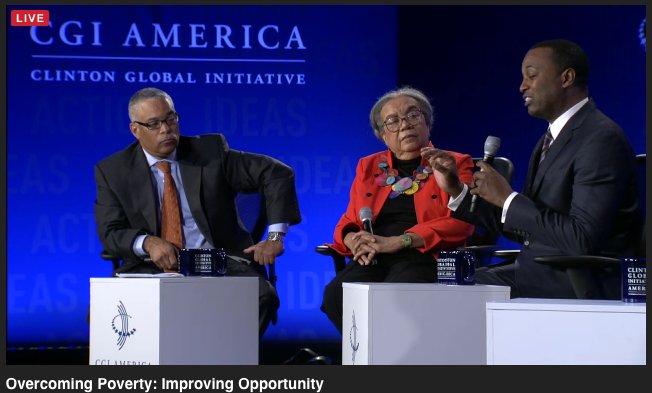 ChildDefender's tweet photo. Being poor is expensive. We must redesign the systems. @policylink's @mikemcafee06 #CGI2016 https://t.co/OQqb4VljoN