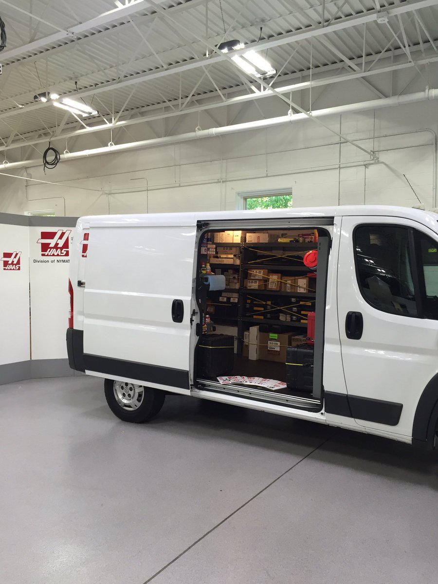 Lars_cadcam's tweet image. Next to the bat mobile, @Haas_Automation service trucks saves the day on regular basis. #HaasDemoDay