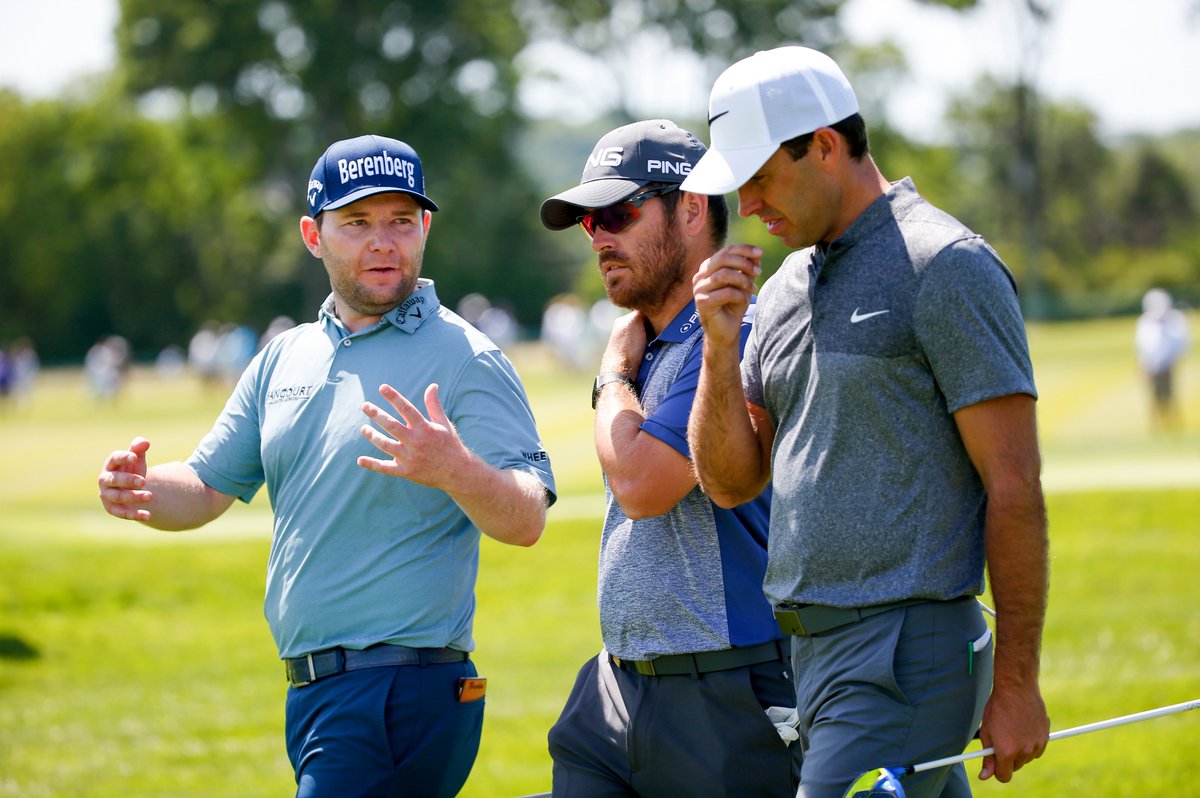 Branden, Louis &amp; Charl during a practice round at Oakmont ahead of the 116th US Open.

(Photo by USGA/Jeff Haynes)