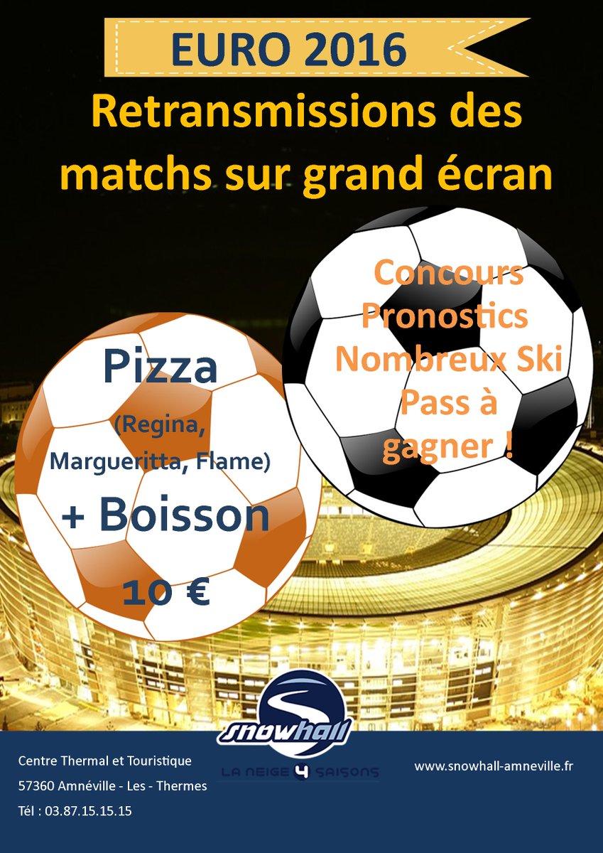 Snowhallindoor's tweet image. Euro 2016  
Rendez-vous demain à 21h pour France - Albanie 
#concourspronostics ! 
Tentez de gagner un ski pass