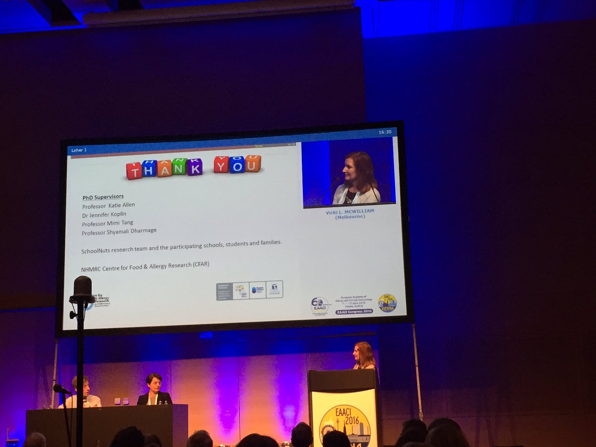 15muchado's tweet photo. Vicki McWilliam Schoolnuts- 38% food allergic adolescent had adverse event in last year- 9% anaphylaxis! #EAACI2016 https://t.co/9RBFYEm4O1