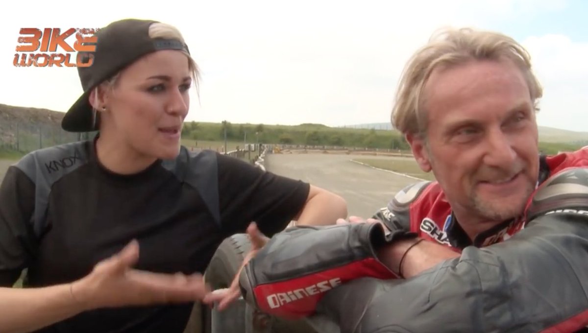 bikeworldTVshow's tweet photo. Missed it? Watch our head-to-head doing some speedway with @sophiemcginn and @carlfogarty - https://t.co/F4UHIcbwAp https://t.co/mxo0xga8kA