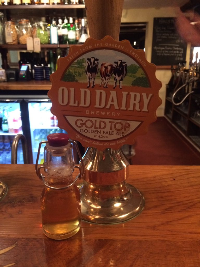For the lovers of <a href="/Olddairybrewery/">Old Dairy taproom</a> Gold Top is on the bar 😄