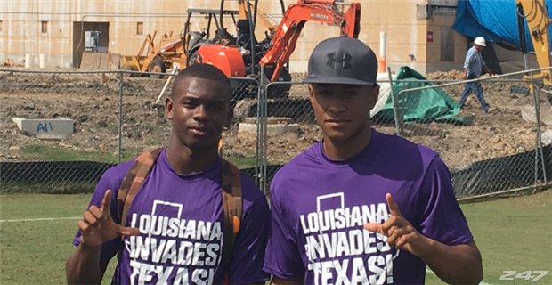 Sheadixon's tweet photo. A closer look at the sights and sounds from #LSU's satellite camp in Houston this morning: https://t.co/BPg8TV0olT https://t.co/9uKCw6b7hy