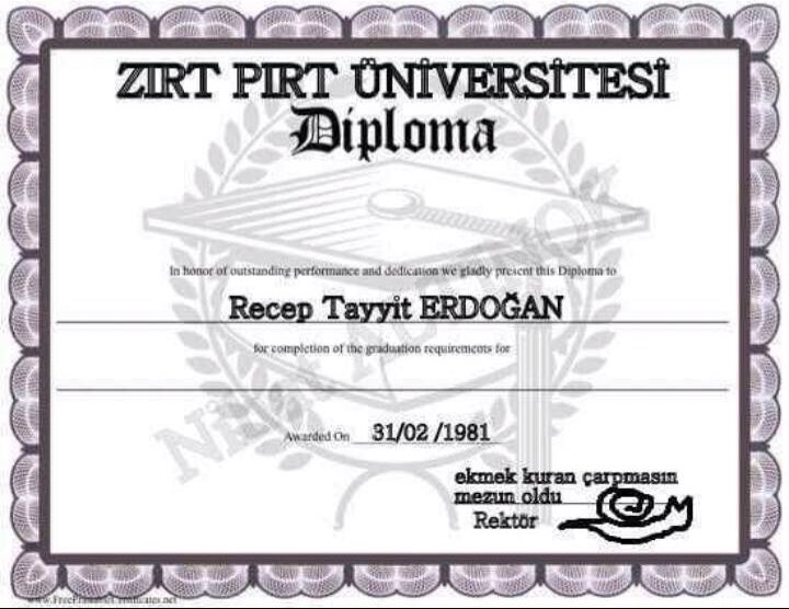 :D

#DiplomasıSahte