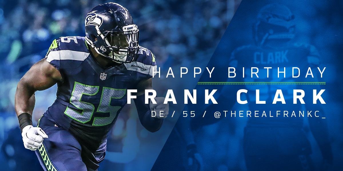 Seahawks's tweet photo. Celebrating the Jordan year today is DE @TheRealFrankC_!  🎂 #HappyBirthday

📷's: https://t.co/pPRV2b0U1S https://t.co/MUXXJ9Cc45