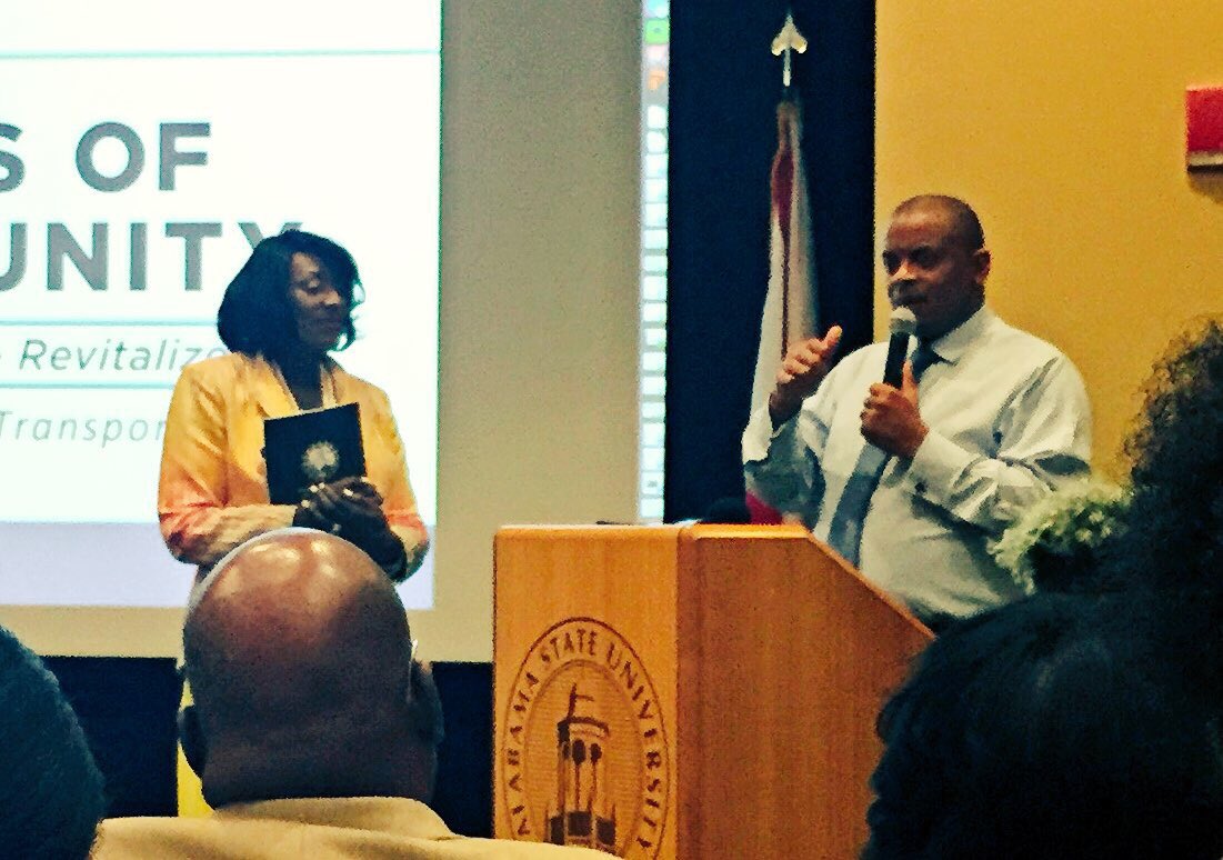 Alabama State University thanks <a href="/SecretaryFoxx/">Sec. Anthony Foxx</a> for his presentation on "Bridging the Divide" #MyASU #DOTCivilRights