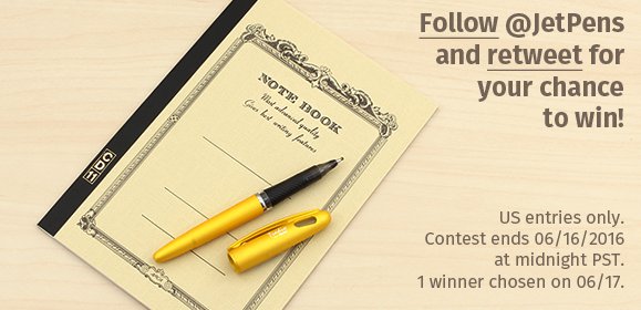 JetPens's tweet photo. Follow us and RT this post to enter our giveaway! #jetpensgiveaway Full rules: https://t.co/VpTn3o44My https://t.co/mfO4CQMmnp