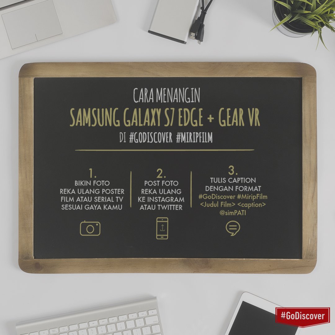SIMPATI's tweet photo. Psst.. simPATI punya Samsung S7 Edge+Gear VR nih,mau?
Upload foto #GoDiscover #MiripFilm kamu ya! Periode s/d (19/6) https://t.co/dKif7Sazaq